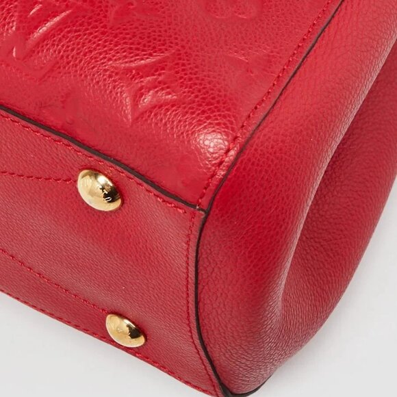 Louis Vuitton Cerise Monogram Empreinte Leather Montaigne MM Bag - Picture 11 of 12